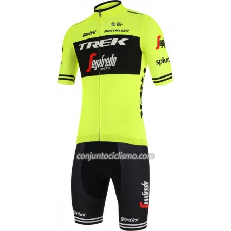 Conjunto Maillot + Culotte Corto con tirantes 2019 Trek-Segafredo N002